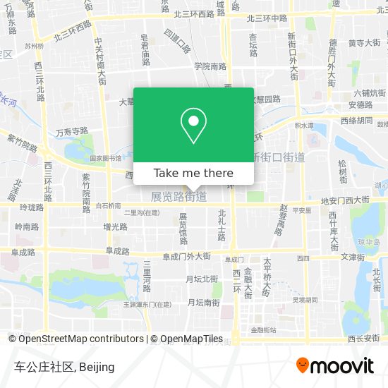 车公庄社区 map