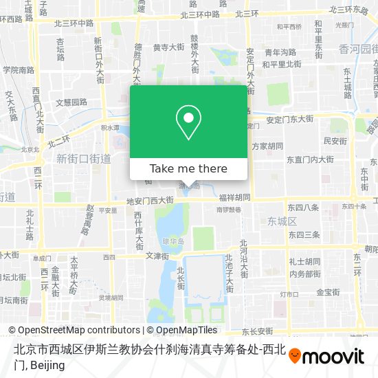 北京市西城区伊斯兰教协会什刹海清真寺筹备处-西北门 map