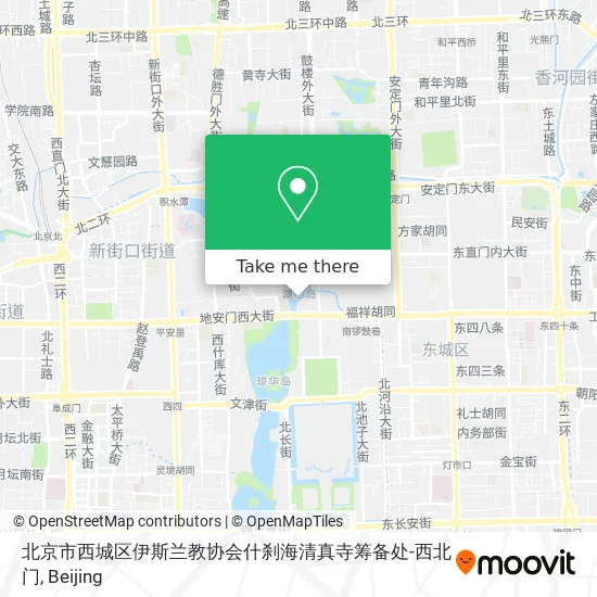 北京市西城区伊斯兰教协会什刹海清真寺筹备处-西北门 map