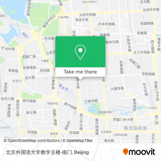 北京外国语大学教学主楼-南门 map