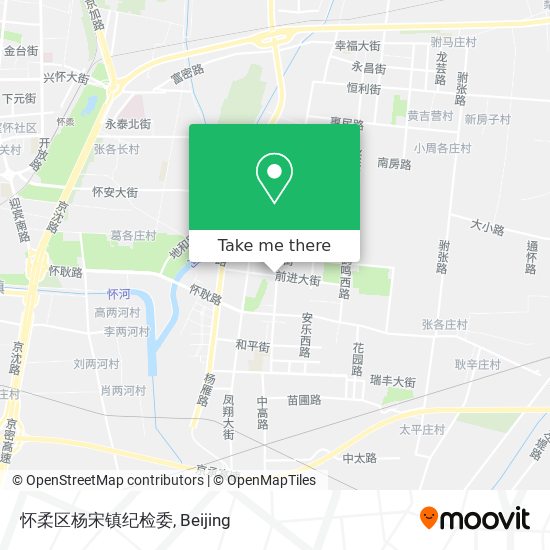 怀柔区杨宋镇纪检委 map