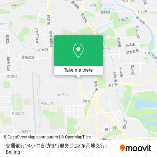 交通银行24小时自助银行服务(北京东高地支行) map