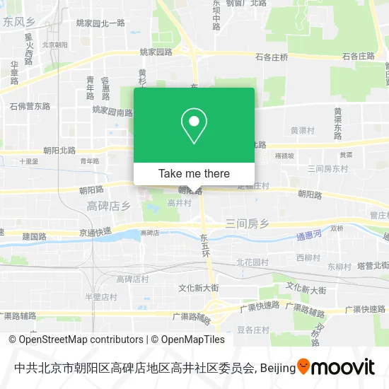 中共北京市朝阳区高碑店地区高井社区委员会 map