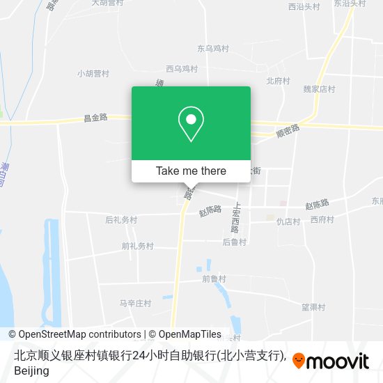 北京顺义银座村镇银行24小时自助银行(北小营支行) map