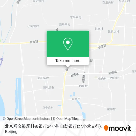 北京顺义银座村镇银行24小时自助银行(北小营支行) map