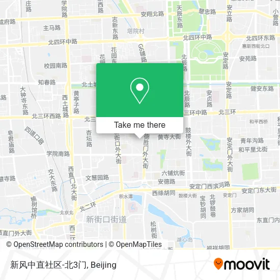 新风中直社区-北3门 map