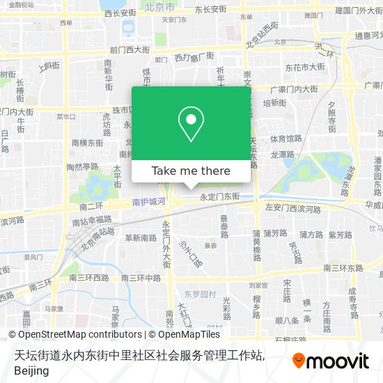天坛街道永内东街中里社区社会服务管理工作站 map