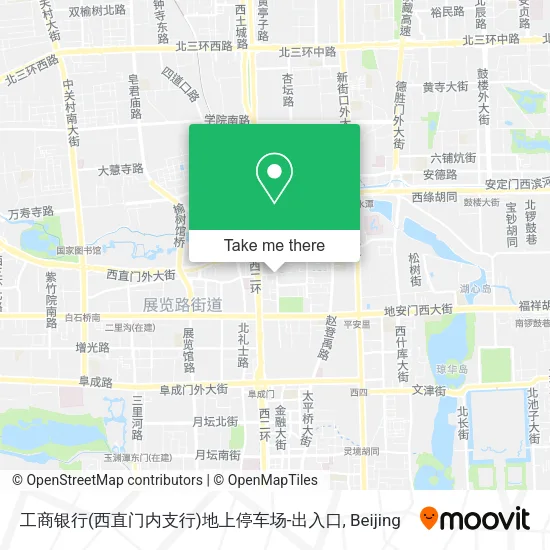 工商银行(西直门内支行)地上停车场-出入口 map