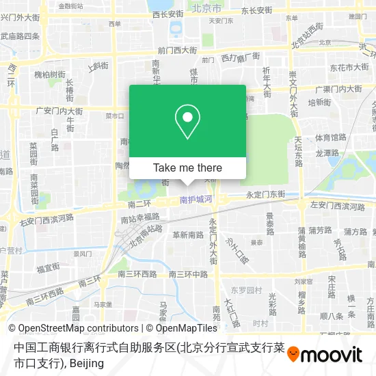 中国工商银行离行式自助服务区(北京分行宣武支行菜市口支行) map