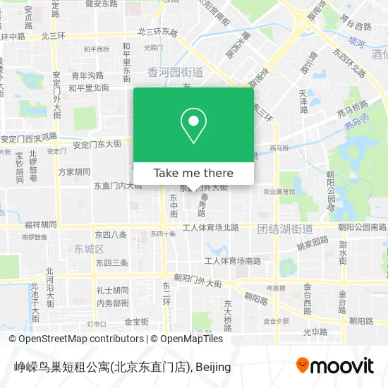 峥嵘鸟巢短租公寓(北京东直门店) map