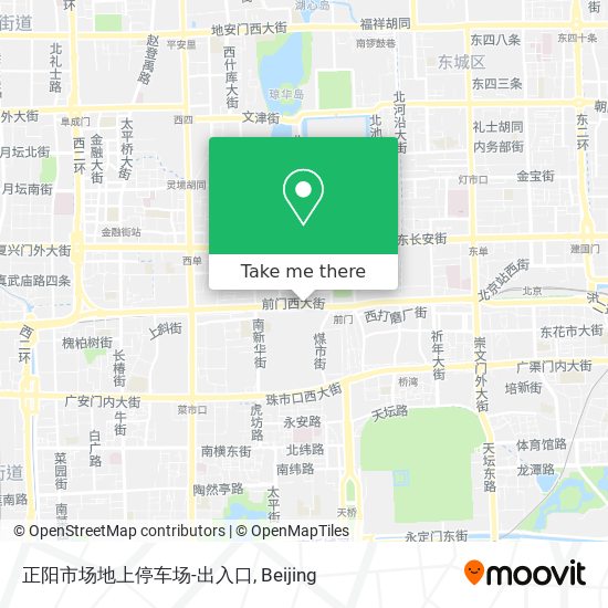 正阳市场地上停车场-出入口 map