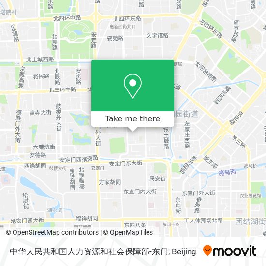 中华人民共和国人力资源和社会保障部-东门 map