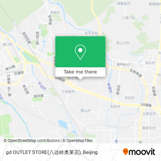 gd OUTLET STORE(八达岭奥莱店) map