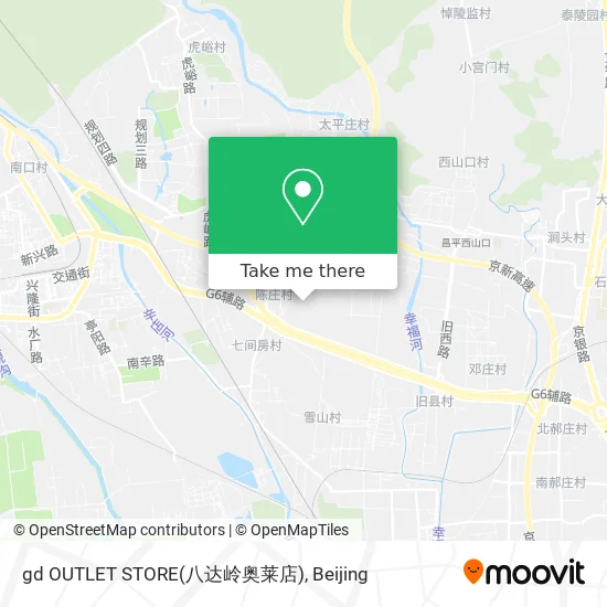 gd OUTLET STORE(八达岭奥莱店) map