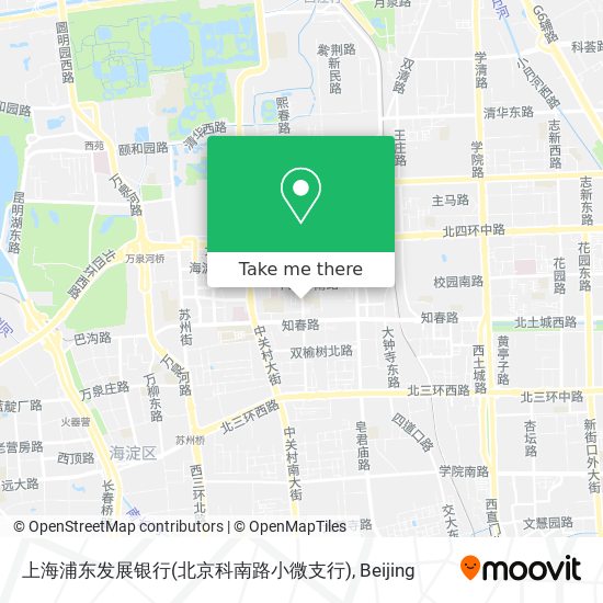 上海浦东发展银行(北京科南路小微支行) map