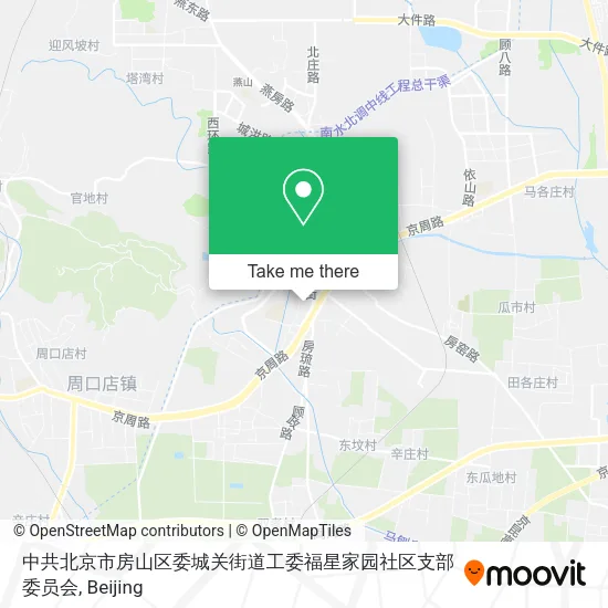中共北京市房山区委城关街道工委福星家园社区支部委员会 map