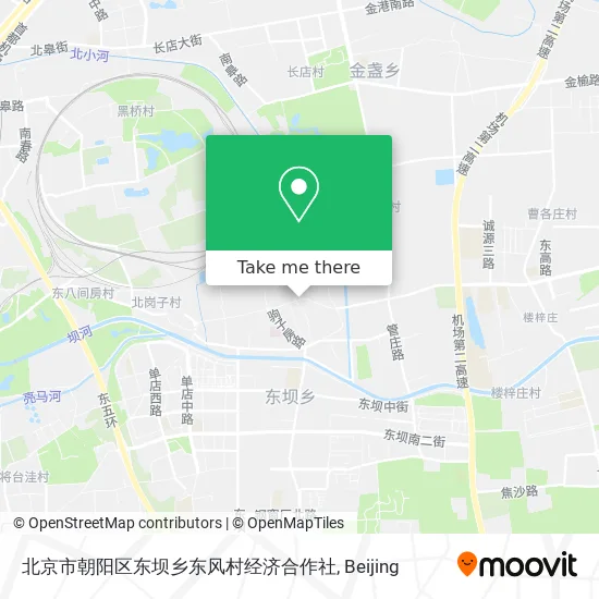 北京市朝阳区东坝乡东风村经济合作社 map