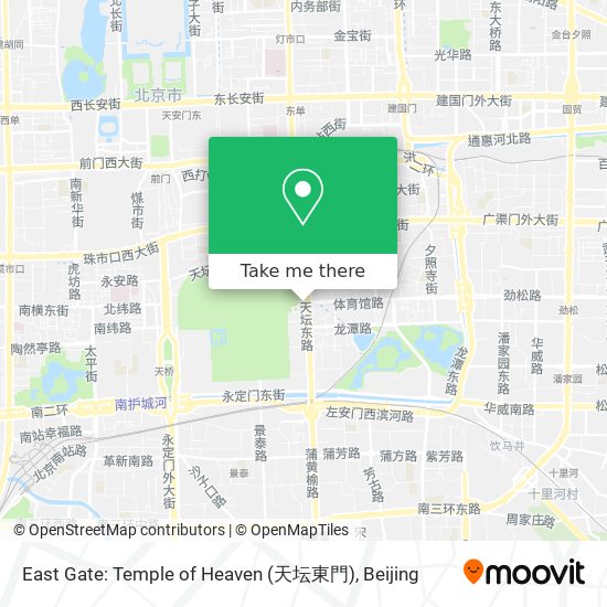 East Gate: Temple of Heaven (天坛東門) map