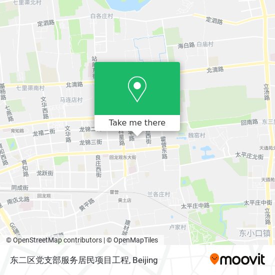 东二区党支部服务居民项目工程 map