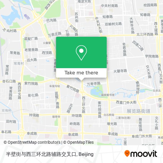 半壁街与西三环北路辅路交叉口 map