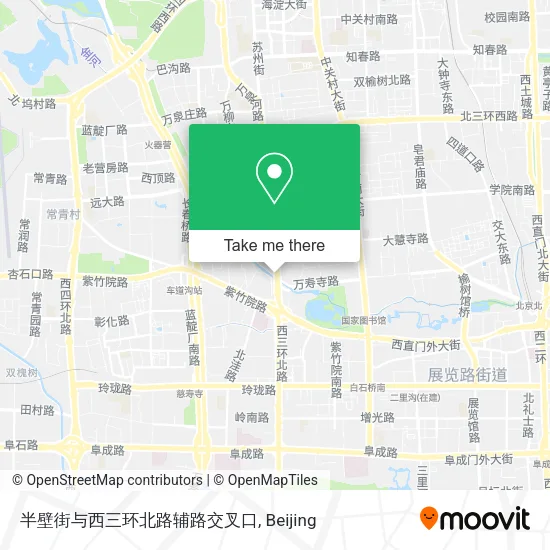 半壁街与西三环北路辅路交叉口 map