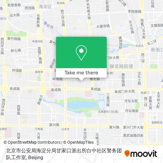 北京市公安局海淀分局甘家口派出所白中社区警务团队工作室 map