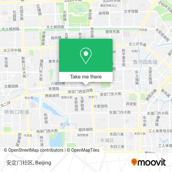 安定门社区 map