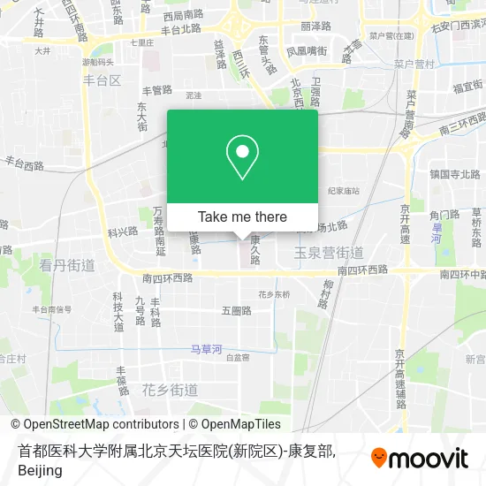 首都医科大学附属北京天坛医院(新院区)-康复部 map