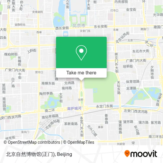 北京自然博物馆(正门) map