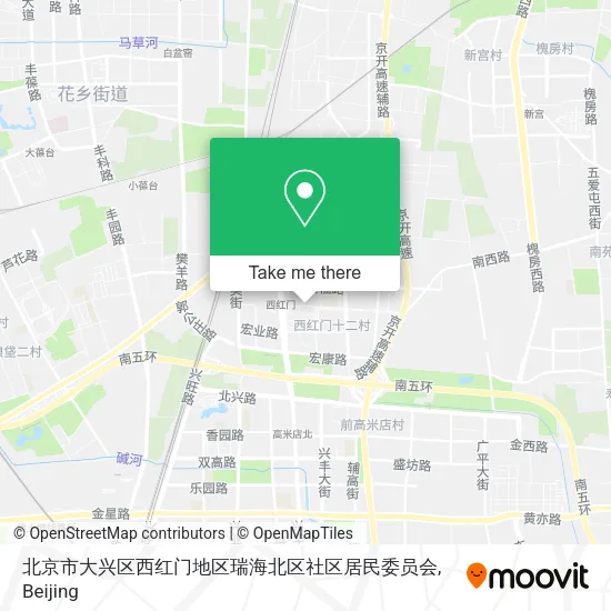 北京市大兴区西红门地区瑞海北区社区居民委员会 map