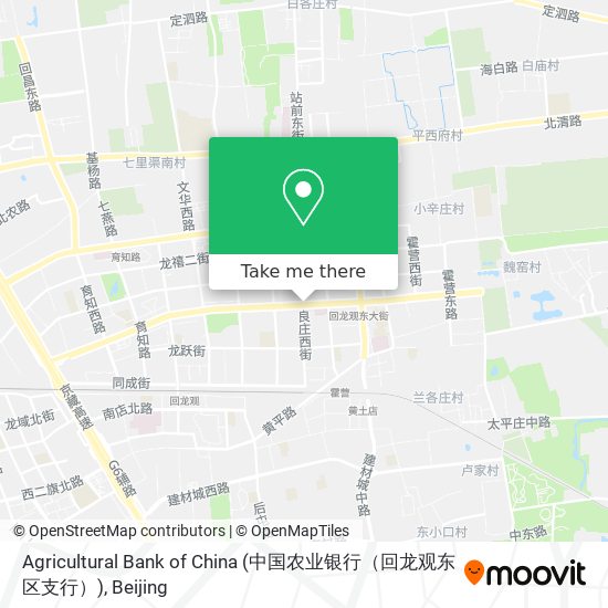 Agricultural Bank of China (中国农业银行（回龙观东区支行）) map