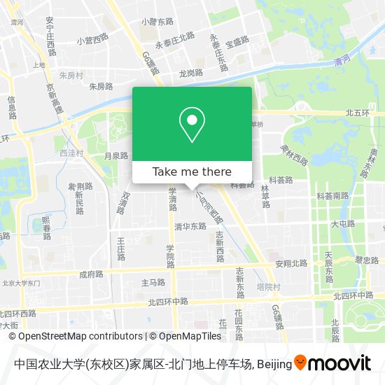 中国农业大学(东校区)家属区-北门地上停车场 map