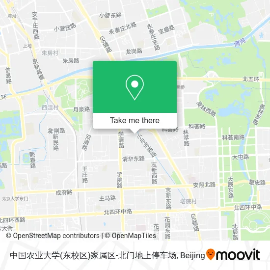 中国农业大学(东校区)家属区-北门地上停车场 map
