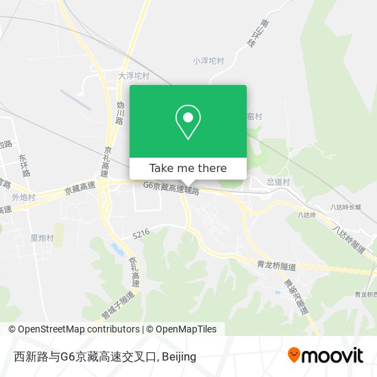 西新路与G6京藏高速交叉口 map