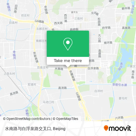 水南路与白浮泉路交叉口 map