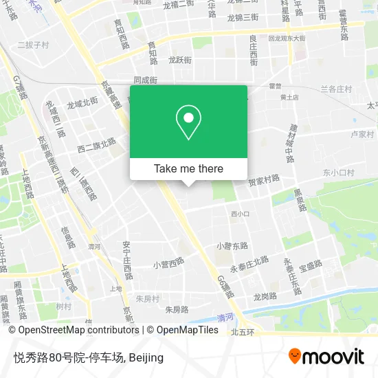 悦秀路80号院-停车场 map