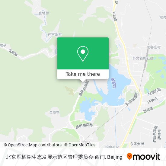 北京雁栖湖生态发展示范区管理委员会-西门 map