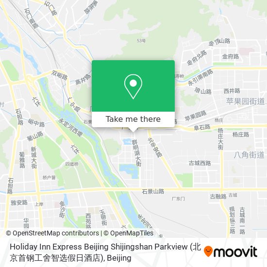 Holiday Inn Express Beijing Shijingshan Parkview (北京首钢工舍智选假日酒店) map