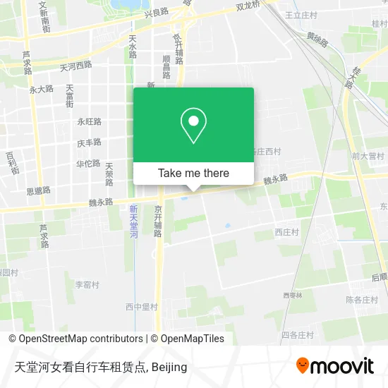 天堂河女看自行车租赁点 map