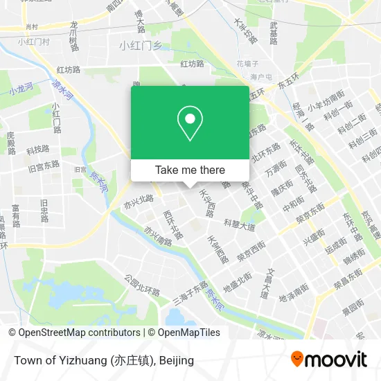 Town of Yizhuang (亦庄镇) map