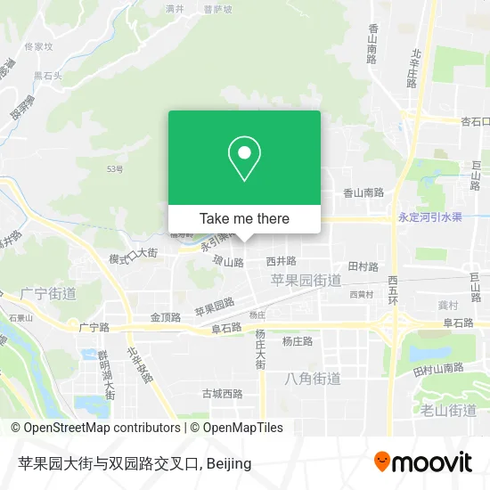 苹果园大街与双园路交叉口 map