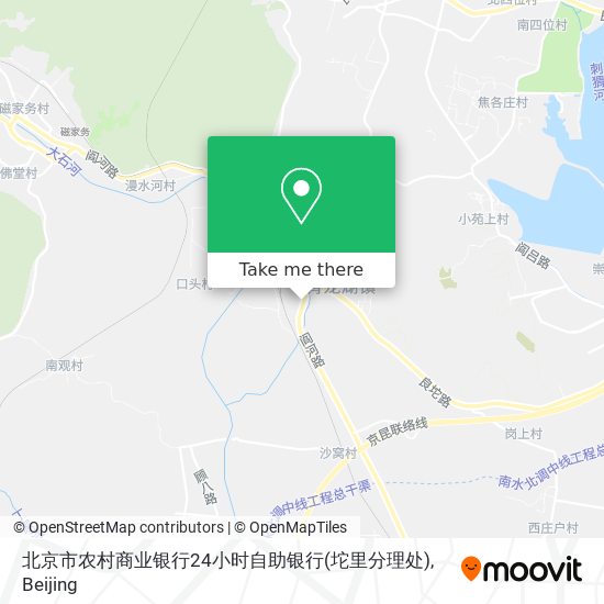 北京市农村商业银行24小时自助银行(坨里分理处) map