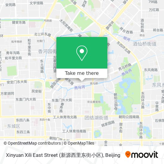 Xinyuan Xili East Street (新源西里东街小区) map