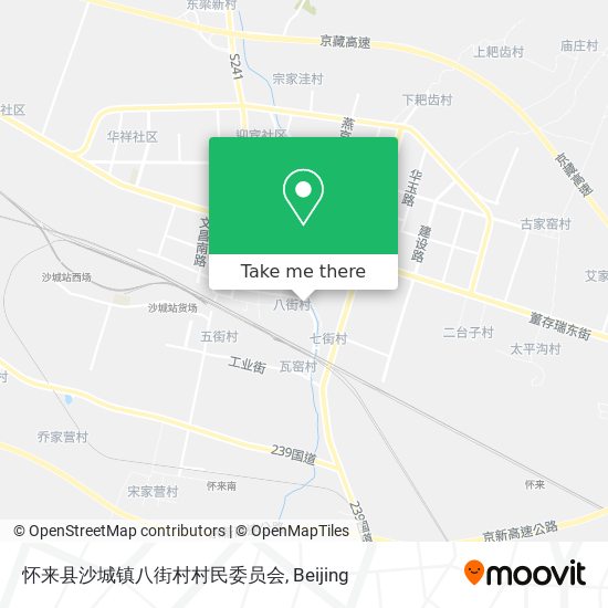 怀来县沙城镇八街村村民委员会 map