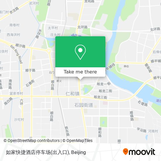 如家快捷酒店停车场(出入口) map