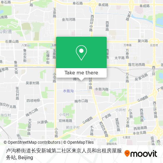 卢沟桥街道长安新城第二社区来京人员和出租房屋服务站 map