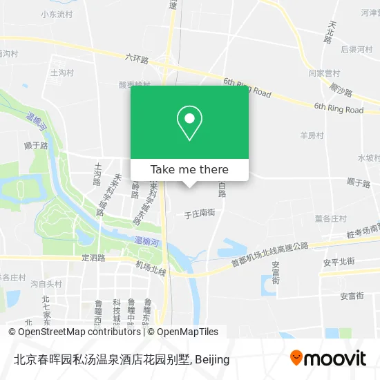 北京春晖园私汤温泉酒店花园别墅 map