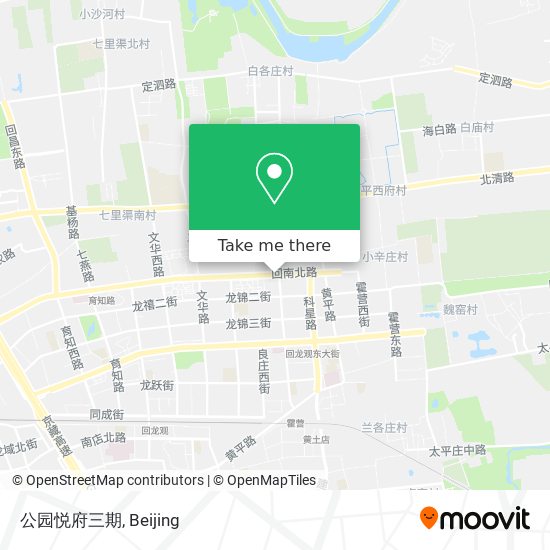 公园悦府三期 map