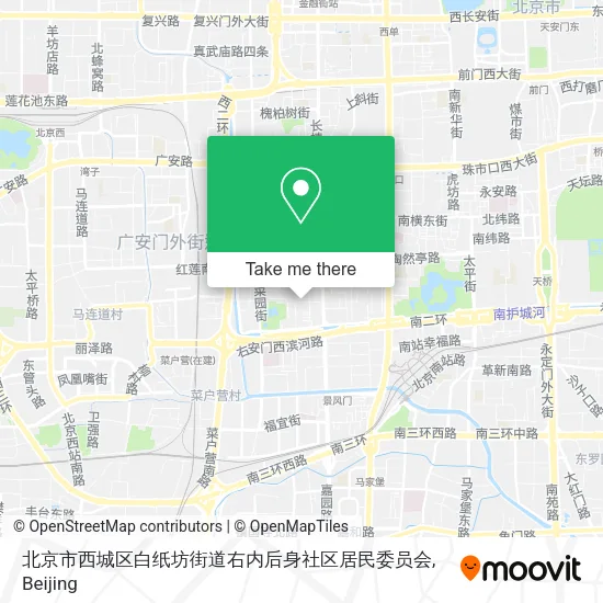 北京市西城区白纸坊街道右内后身社区居民委员会 map