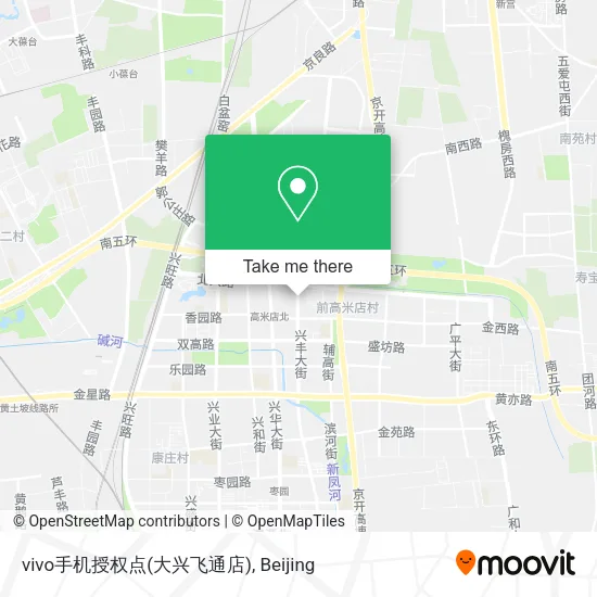 vivo手机授权点(大兴飞通店) map